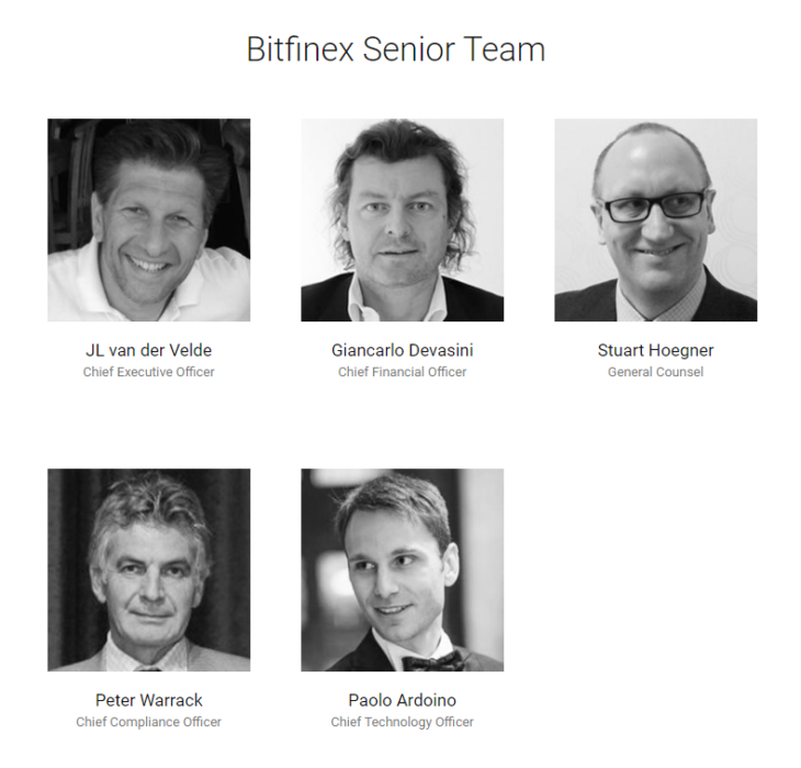 Bitfinex Senior team