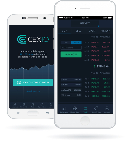 CEX.IO mobile app